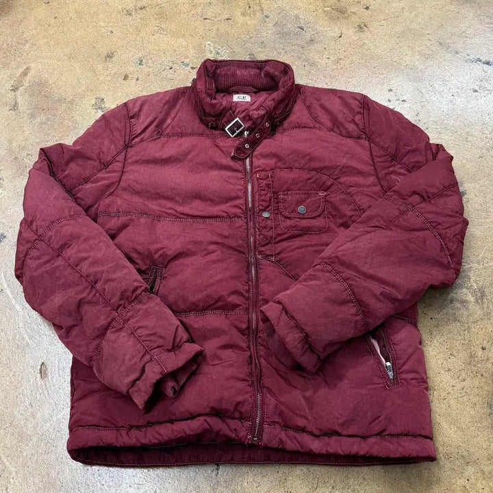 [BUNJANG] C.P. Company Burgundy Padded Jacket / [정품/95] C.P. 컴퍼니 버건디 패딩 자켓