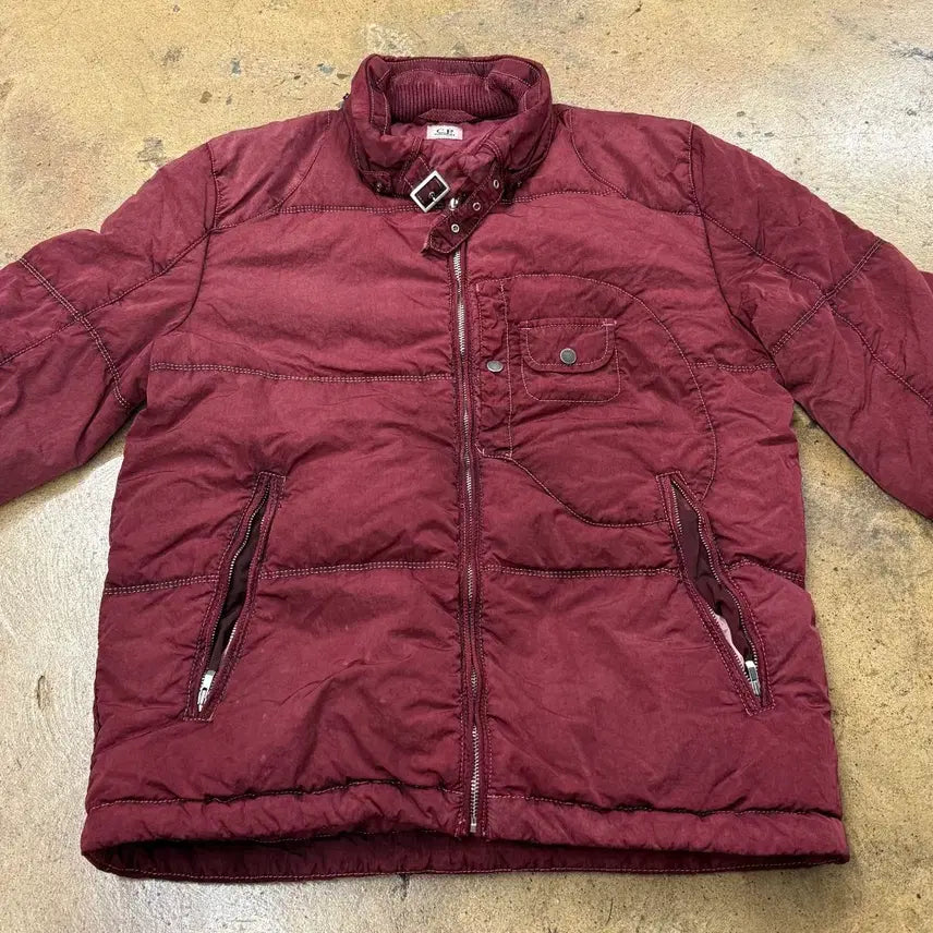 [BUNJANG] C.P. Company Burgundy Padded Jacket / [정품/95] C.P. 컴퍼니 버건디 패딩 자켓