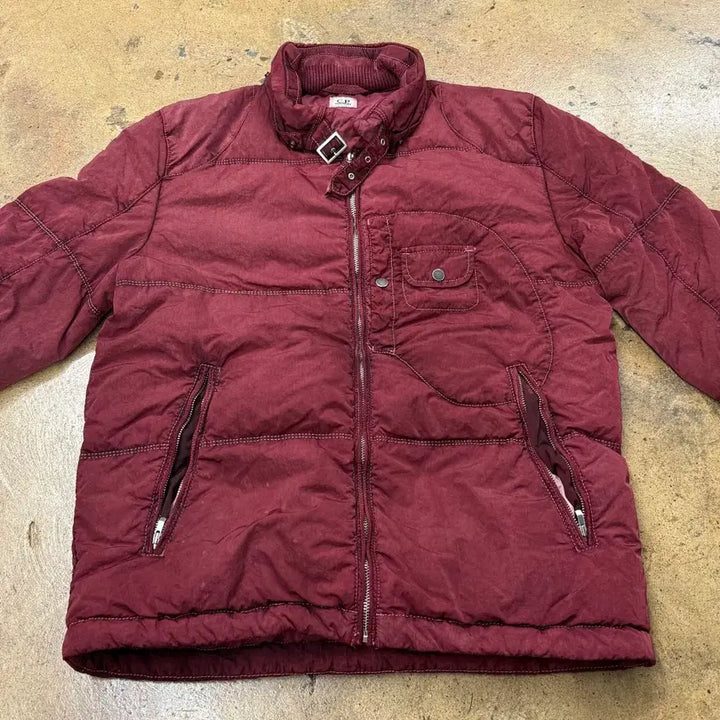 [BUNJANG] C.P. Company Burgundy Padded Jacket / [정품/95] C.P. 컴퍼니 버건디 패딩 자켓