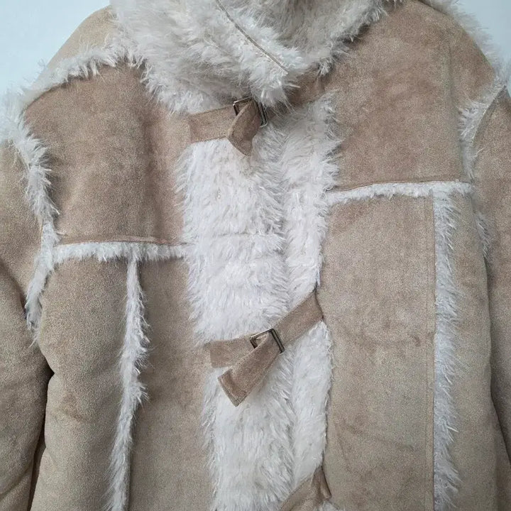 [BUNJANG] Suede Mustang Fur Jacket / 새상품 도매택 스웨이드 무스탕 퍼 자켓