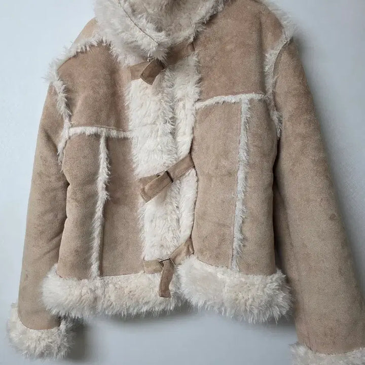 [BUNJANG] Suede Mustang Fur Jacket / 새상품 도매택 스웨이드 무스탕 퍼 자켓