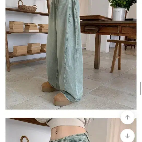 [BUNJANG] Vintage Light Wash Wide Denim Pants / 연청 와이드 데님 팬츠 빈티지연청