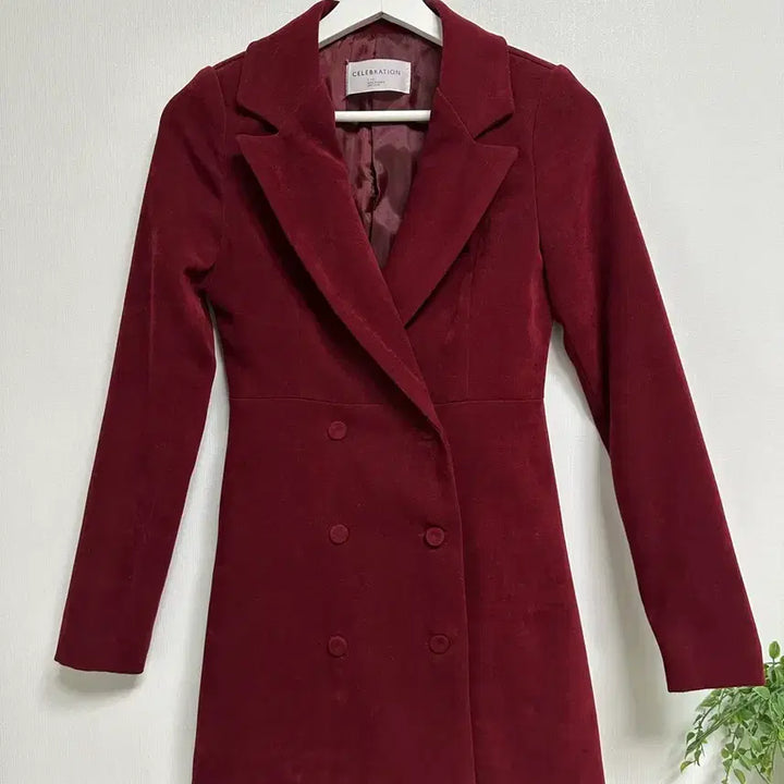[BUNJANG] Wine Red Double Button Jacket / 와인색 더블 버튼 자켓