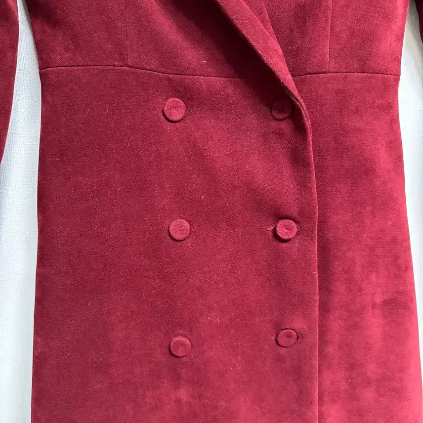 [BUNJANG] Wine Red Double Button Jacket / 와인색 더블 버튼 자켓
