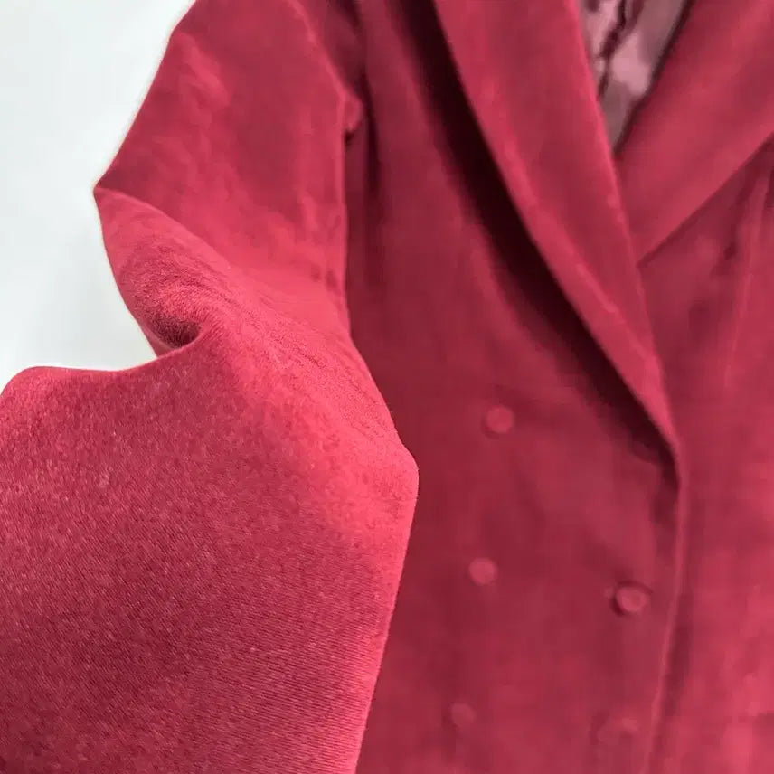 [BUNJANG] Wine Red Double Button Jacket / 와인색 더블 버튼 자켓