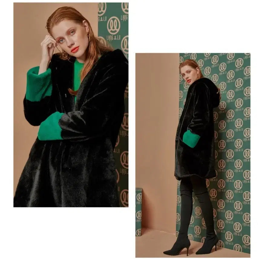 [BUNJANG] Lang &amp; Lu Faux Fur Coat L / !특가!랭앤루 인조퍼 코트 L