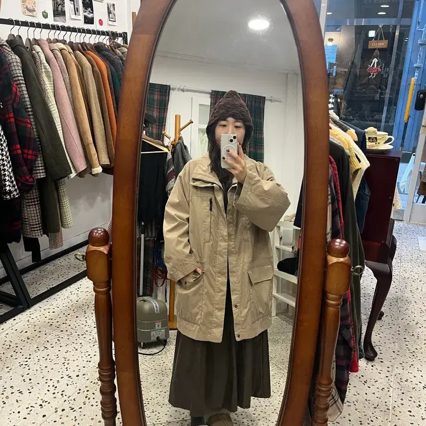 [BUNJANG] McGregor Beige Field Jacket / 맥그리거 베이지색 야상 점퍼