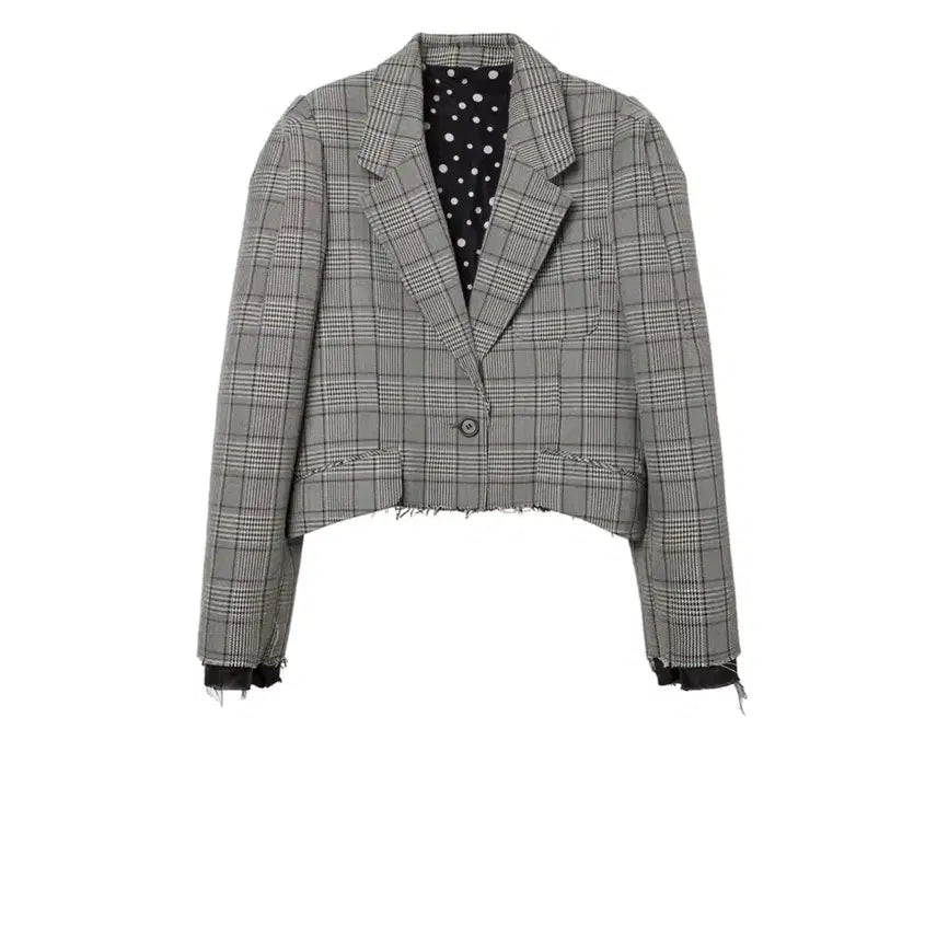 [BUNJANG] Number Project Puff Shoulder Cropped Jacket / (55)넘버프로젝트 퍼프숄더 컷팅 디테일 크롭 자켓 민트급