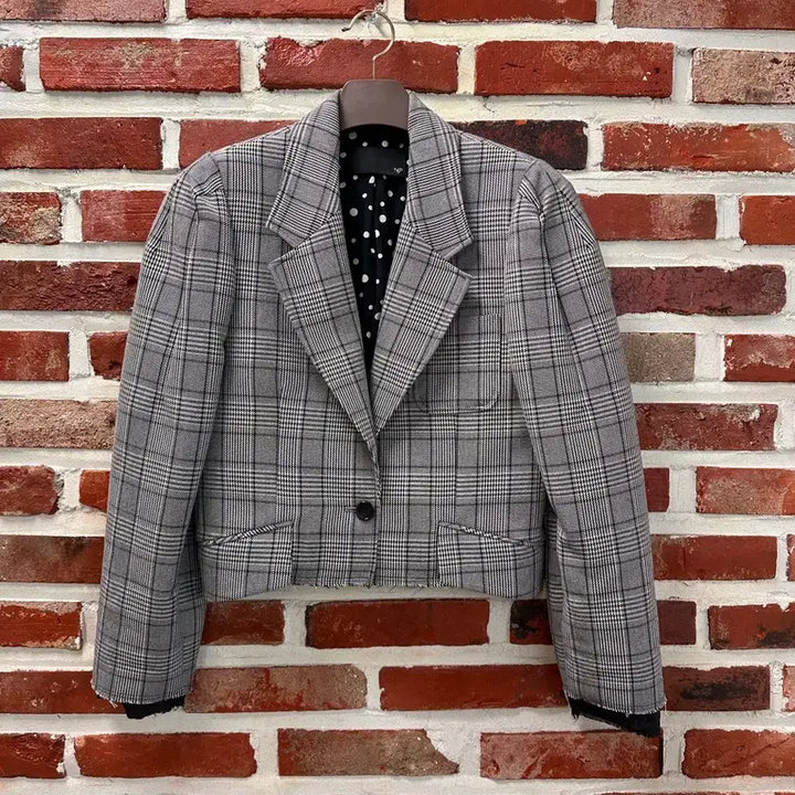 [BUNJANG] Number Project Puff Shoulder Cropped Jacket / (55)넘버프로젝트 퍼프숄더 컷팅 디테일 크롭 자켓 민트급