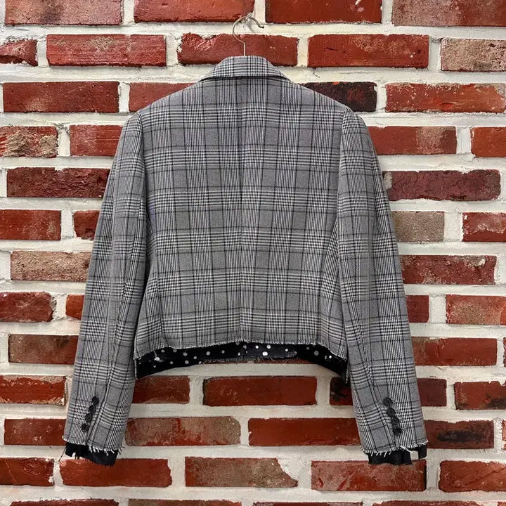 [BUNJANG] Number Project Puff Shoulder Cropped Jacket / (55)넘버프로젝트 퍼프숄더 컷팅 디테일 크롭 자켓 민트급