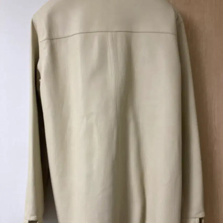 [BUNJANG] Sandro Homme Lambskin Ivory Jacket / 산드로옴므 양가죽 아이보리 자켓 M(100-105)
