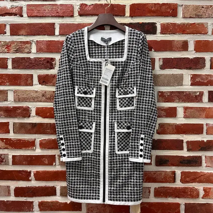 [BUNJANG] MARYLING Houndstooth Square Neck Dress / (38)메릴링 MARYLING 하운드체크 스퀘어넥 원피스 새상품