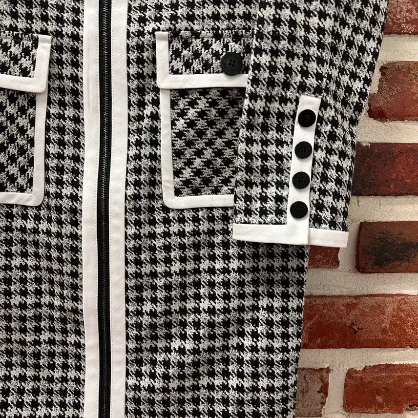 [BUNJANG] MARYLING Houndstooth Square Neck Dress / (38)메릴링 MARYLING 하운드체크 스퀘어넥 원피스 새상품