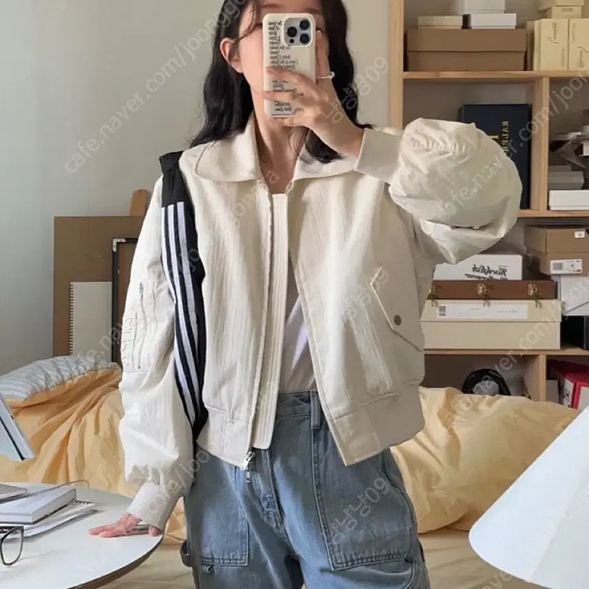 [BUNJANG] NoMelt Amelia Bomber Cream Size 2 / 새상품 노멜렛 아멜리아 보머 크림 2 사이즈
