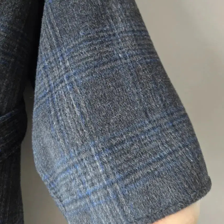 [BUNJANG] Daniel S.T.E Reversible Check Wool Coat / 블랙코트 양면 울코트 리버시블 체크코트 핸드메이드