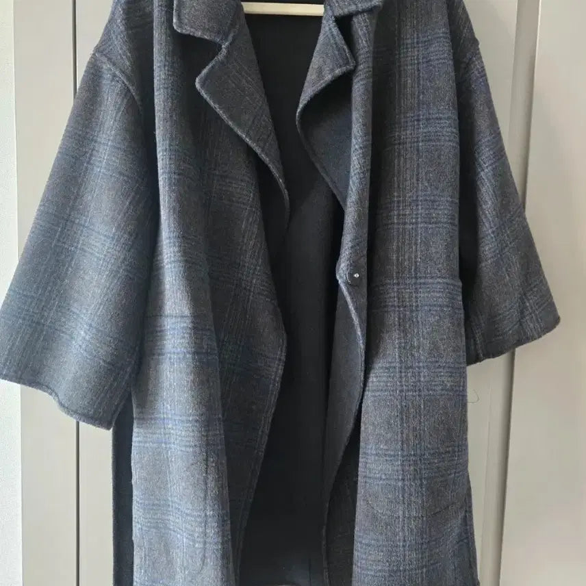 [BUNJANG] Daniel S.T.E Reversible Check Wool Coat / 블랙코트 양면 울코트 리버시블 체크코트 핸드메이드