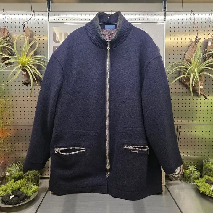 [BUNJANG] Geiger Vintage Wool Coat Navy / 가이거 빈티지 모직 코트 네이비