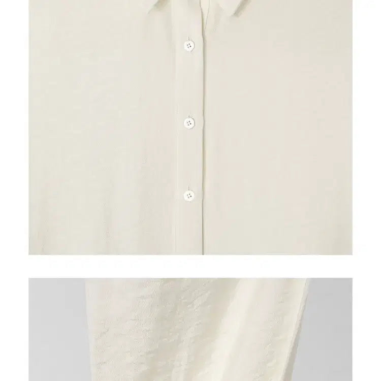 [BUNJANG] Obbeige Glow Standard Shirt - Cream Ivory Blouse / 오브베이지 GLOW STANDARD SHIRTS_CREAM IVORY_O