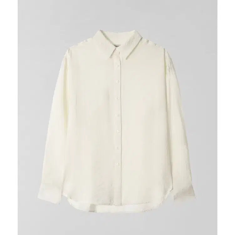 [BUNJANG] Obbeige Glow Standard Shirt - Cream Ivory Blouse / 오브베이지 GLOW STANDARD SHIRTS_CREAM IVORY_O