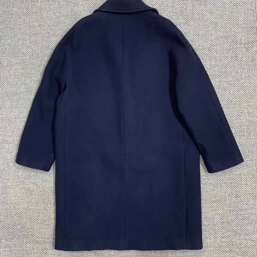 [BUNJANG] Lucky Chouette Navy Wool Coat School Look / 럭키슈에트 네이비 기본 모직코트 스쿨룩