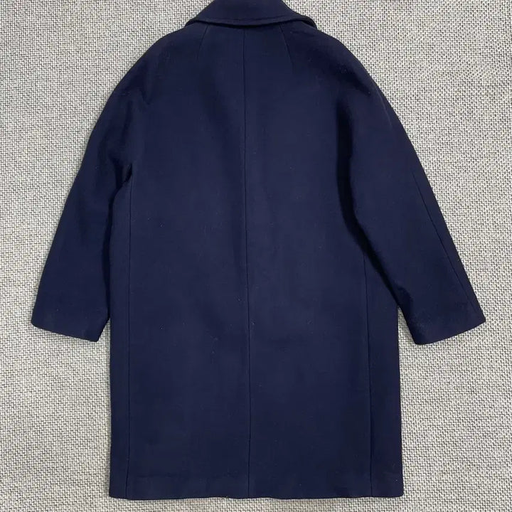 [BUNJANG] Lucky Chouette Navy Wool Coat School Look / 럭키슈에트 네이비 기본 모직코트 스쿨룩