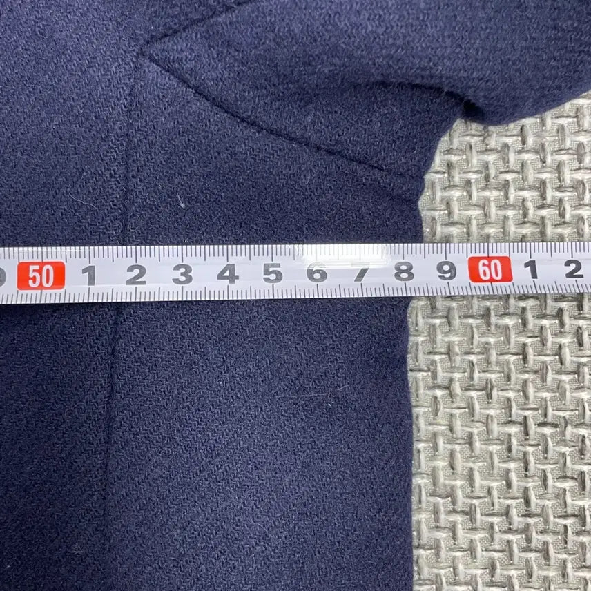 [BUNJANG] Lucky Chouette Navy Wool Coat School Look / 럭키슈에트 네이비 기본 모직코트 스쿨룩