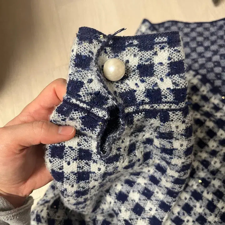 [BUNJANG] Sandro Tweed Pearl Cardigan Jacket / 산드로 트위드 진주 가디건 자켓(1)