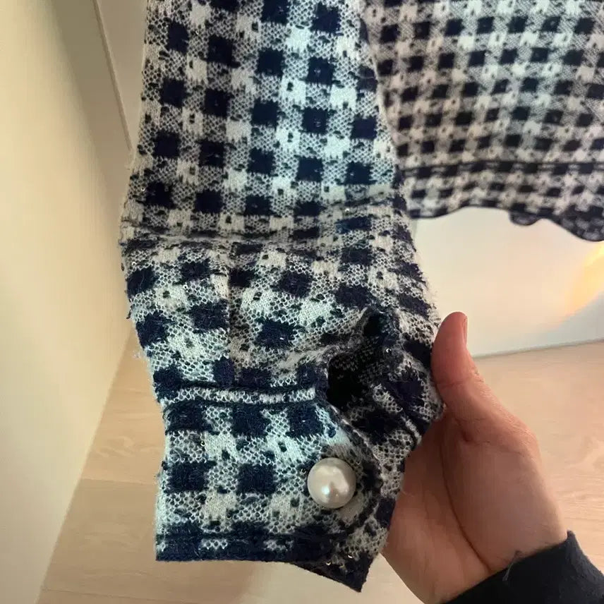 [BUNJANG] Sandro Tweed Pearl Cardigan Jacket / 산드로 트위드 진주 가디건 자켓(1)