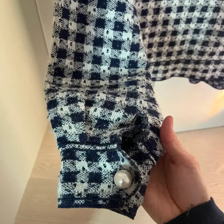[BUNJANG] Sandro Tweed Pearl Cardigan Jacket / 산드로 트위드 진주 가디건 자켓(1)