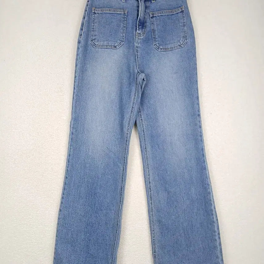 [BUNJANG] High-Waisted Wide Leg Jeans (S) / 국내제작 여성 하이웨스트 와이드 청바지(S)