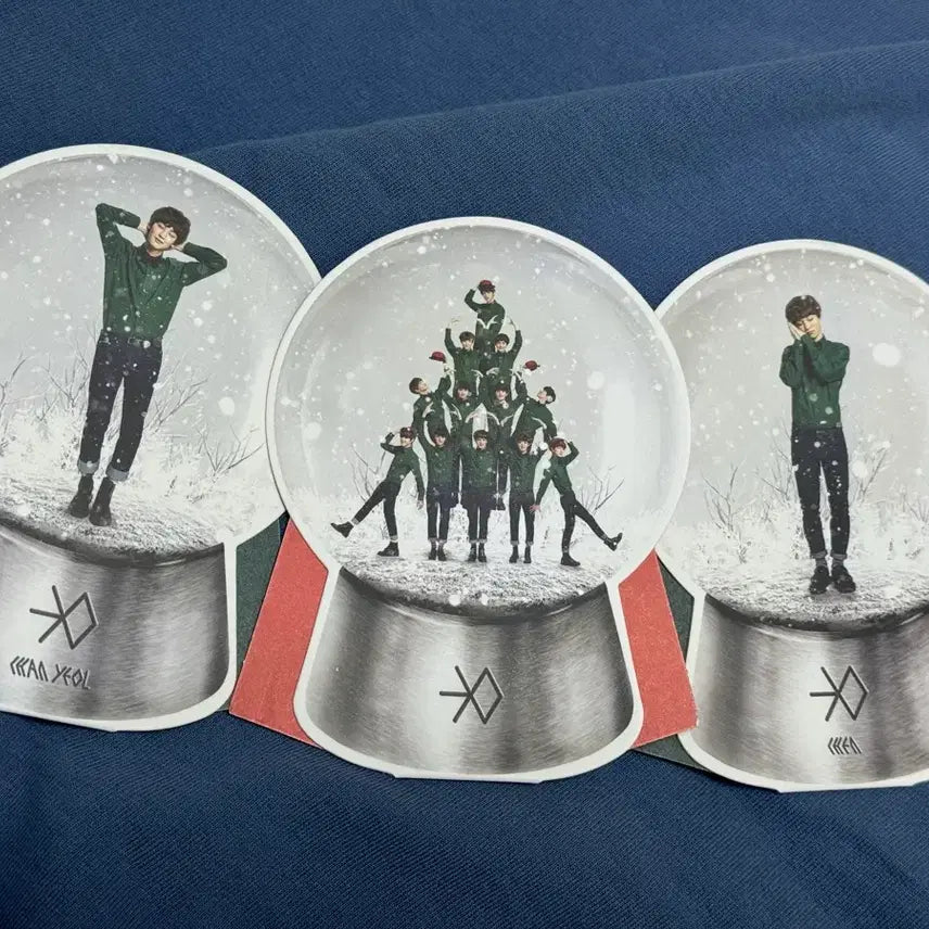 [BUNJANG] EXO Miracle in December Snow Globe Bundle Set / 엑소 12월의 기적 스노우볼 3개 일괄 (단체, 찬열, 첸)