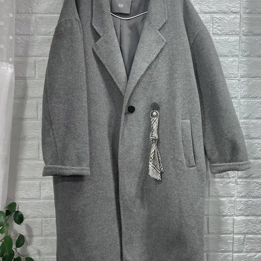 [BUNJANG] BUBA Wool Cashmere Long Coat Gray / BUBA 여성 울캐시미어코트:) 롱코트 모직코트 그레이회색코트하객룩