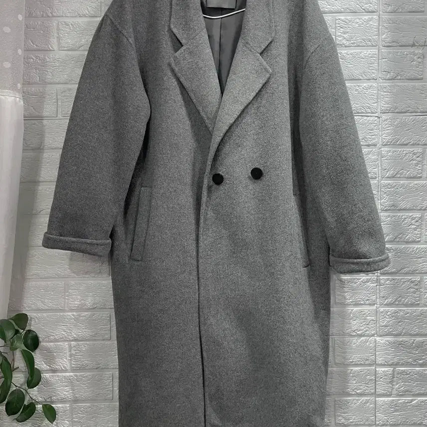 [BUNJANG] BUBA Wool Cashmere Long Coat Gray / BUBA 여성 울캐시미어코트:) 롱코트 모직코트 그레이회색코트하객룩