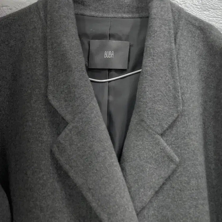 [BUNJANG] BUBA Wool Cashmere Long Coat Gray / BUBA 여성 울캐시미어코트:) 롱코트 모직코트 그레이회색코트하객룩