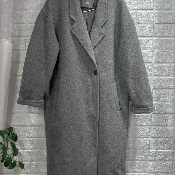 [BUNJANG] BUBA Wool Cashmere Long Coat Gray / BUBA 여성 울캐시미어코트:) 롱코트 모직코트 그레이회색코트하객룩
