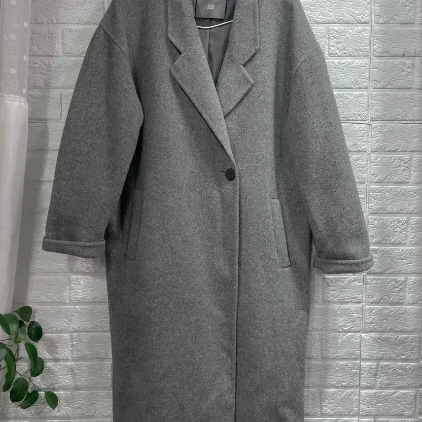 [BUNJANG] BUBA Wool Cashmere Long Coat Gray / BUBA 여성 울캐시미어코트:) 롱코트 모직코트 그레이회색코트하객룩