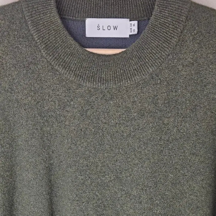 [BUNJANG] SLOW Khaki Wool Knit XL / SLOW 카키색 울 니트 XL