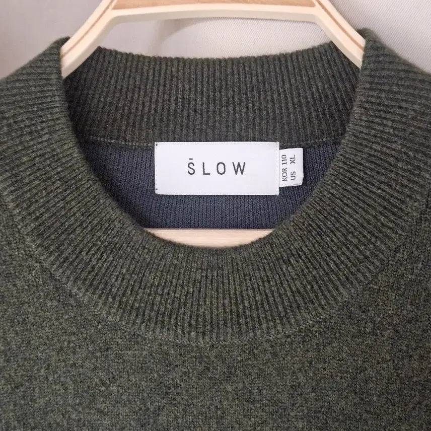 [BUNJANG] SLOW Khaki Wool Knit XL / SLOW 카키색 울 니트 XL