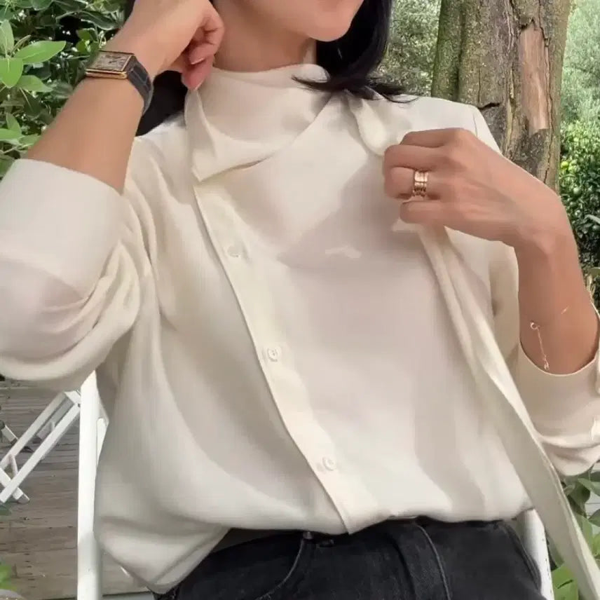 [BUNJANG] PABEEL Scarf Blouse / 스카프블라우스 (새제품)