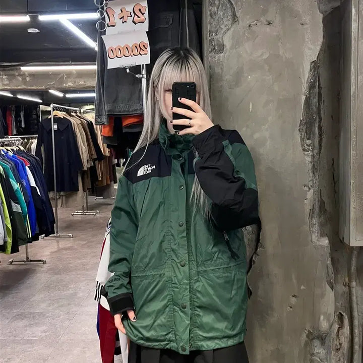 [BUNJANG] The North Face Gore-Tex Windbreaker Jacket Green 100 / 노스페이스 고어텍스 바람막이 자켓 그린 100 #csz2906