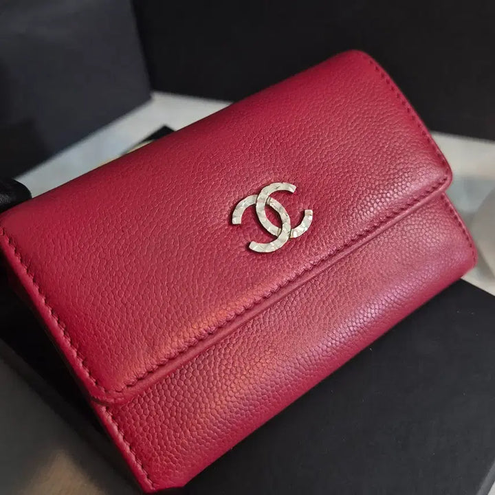 [BUNJANG] Chanel Caviar Flap Card Wallet / [샤넬] 캐비어 플랩 카드지갑
