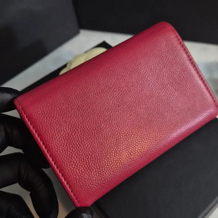 [BUNJANG] Chanel Caviar Flap Card Wallet / [샤넬] 캐비어 플랩 카드지갑