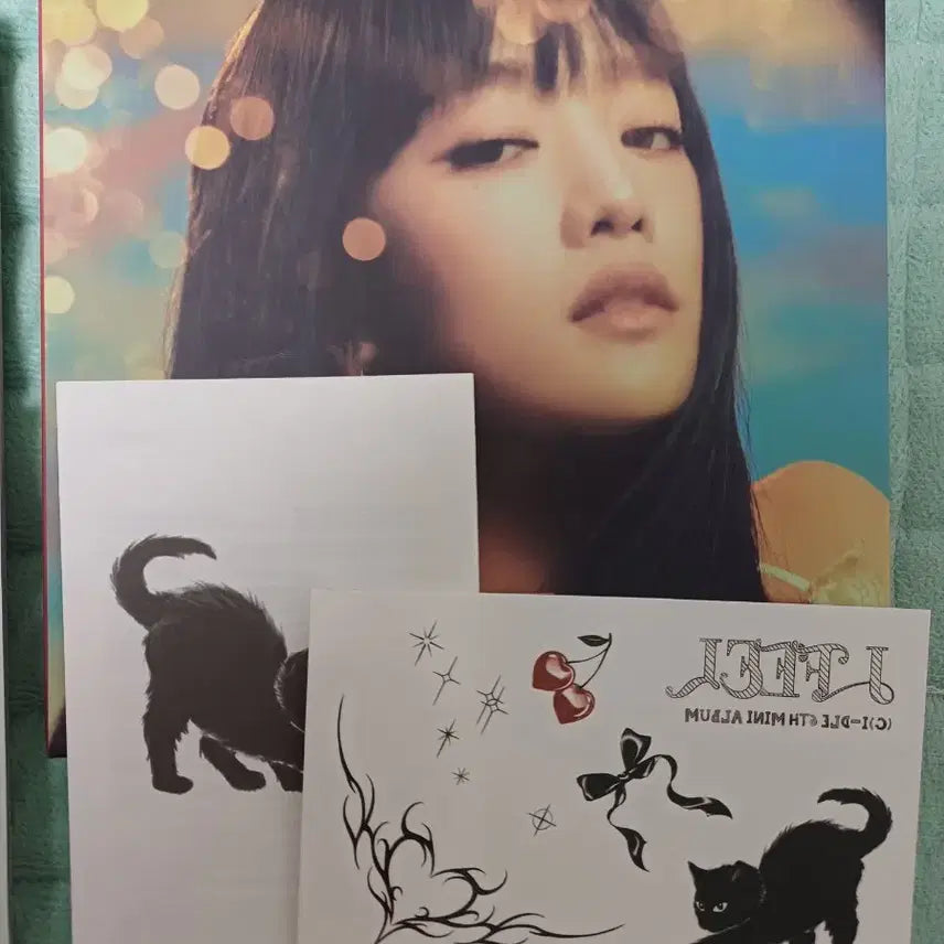 아이들 I feel 앨범,Heat 민니버전(+추가 포카 2장+폴라로이드)