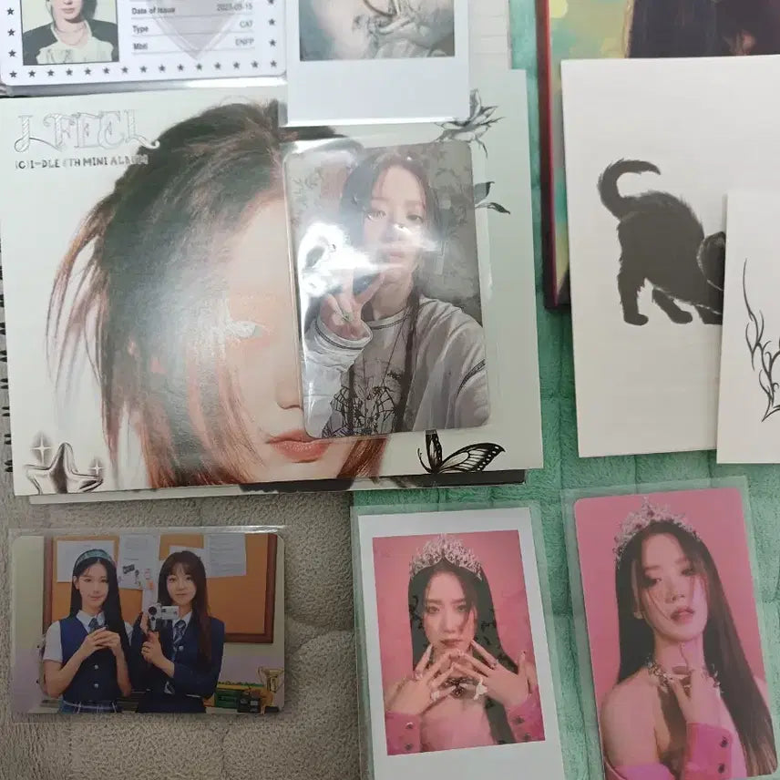 아이들 I feel 앨범,Heat 민니버전(+추가 포카 2장+폴라로이드)