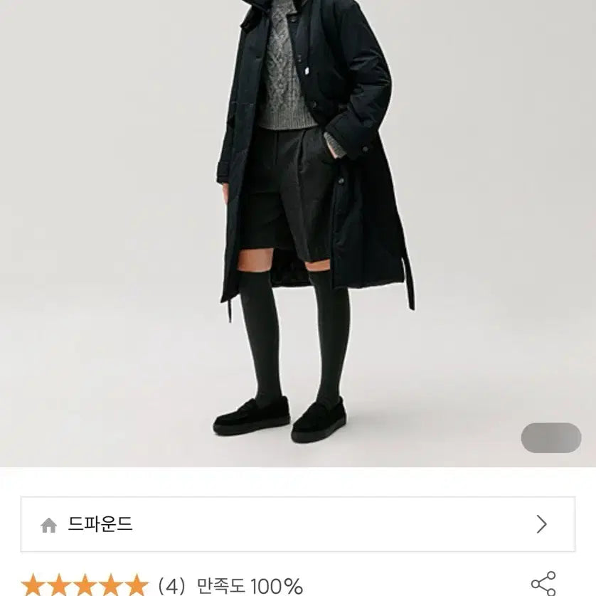 [BUNJANG] Depound Padded Single Coat Black M / [새상품/마지막가격인하]드파운드 패디드(패딩) 싱글 코트 검정 M