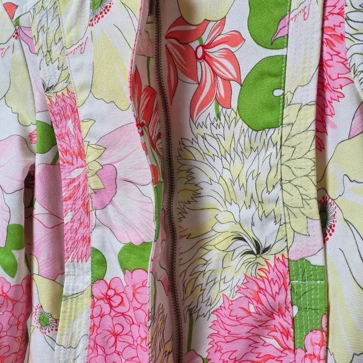 [BUNJANG] Burberry Floral Print Cotton Zip-Up Jacket / 버버리 플로럴 프린트 코튼 집업 자켓
