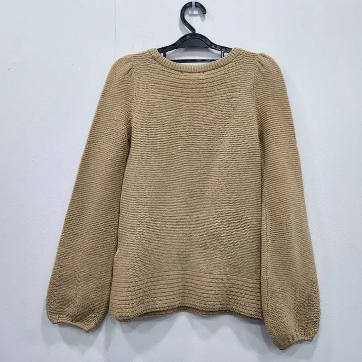 [BUNJANG] Flamingo Beige Ribbed Knit Sweater (Women&