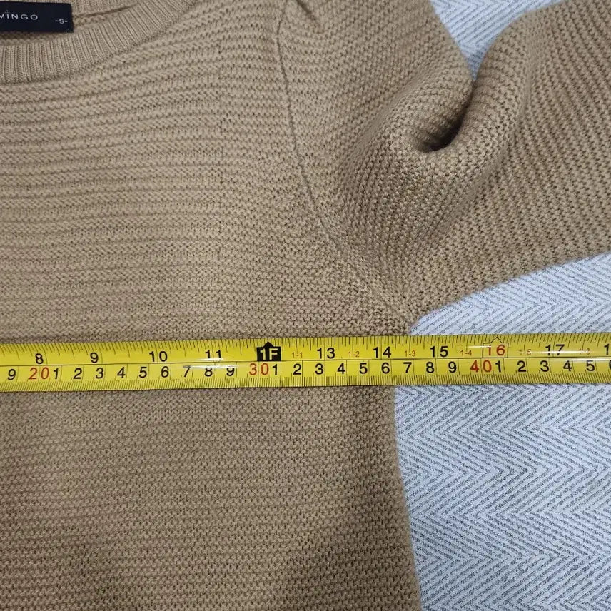 [BUNJANG] Flamingo Beige Ribbed Knit Sweater (Women&