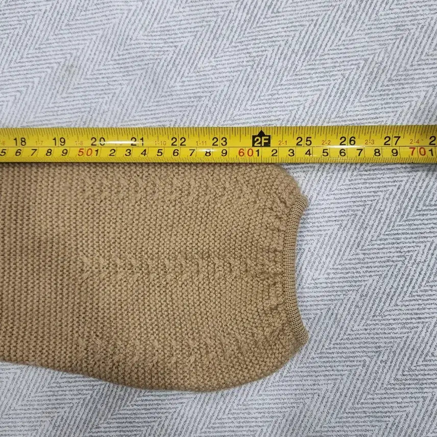 [BUNJANG] Flamingo Beige Ribbed Knit Sweater (Women&
