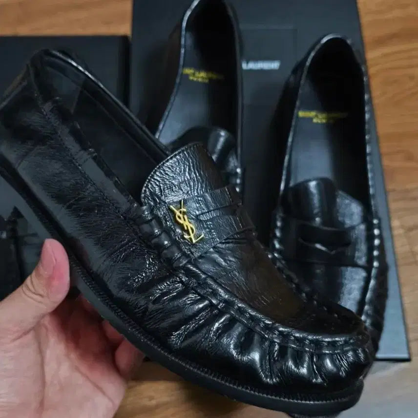 [BUNJANG] Saint Laurent Penny Loafers Shoes / 생로랑 블랙 페니 로퍼 슈즈